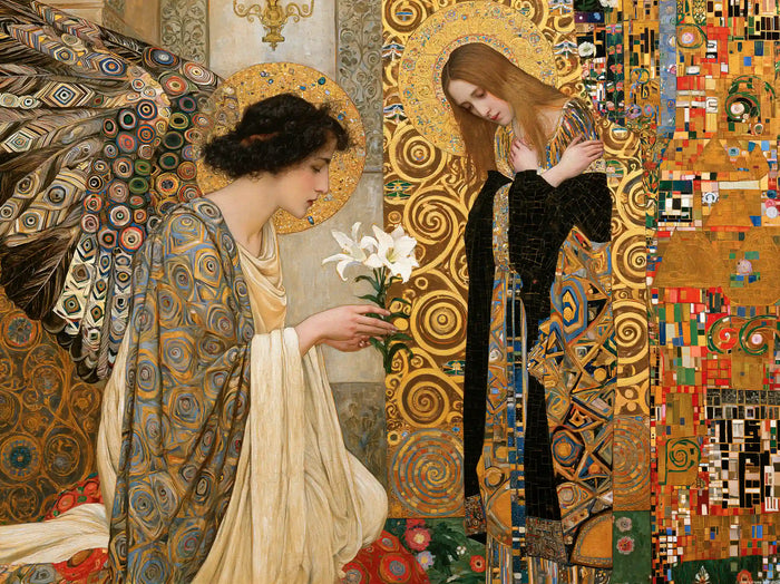 The Lily before the Golden Tapestry – Golden Secession Art · Landscape