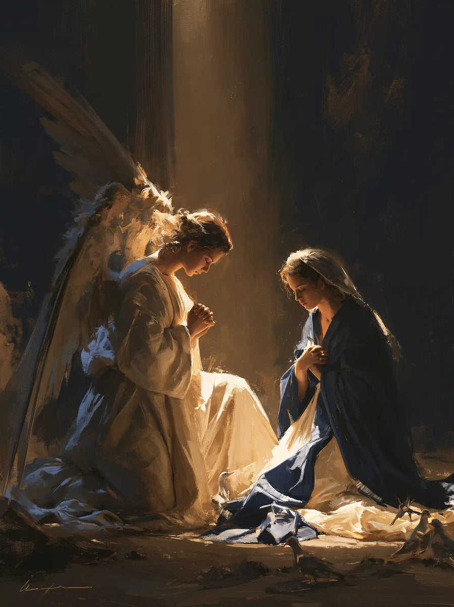 The Annunciation - Midnight Blue Chiaroscuro · Portrait n° 20