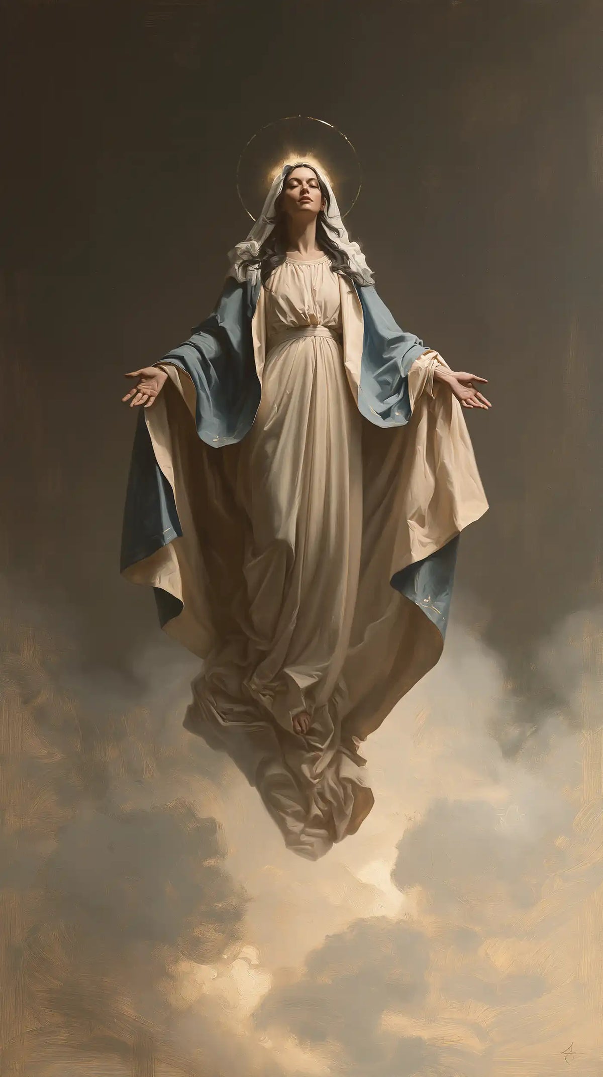 The Assumption of Mary — Ivory Above the Veiled Dawn