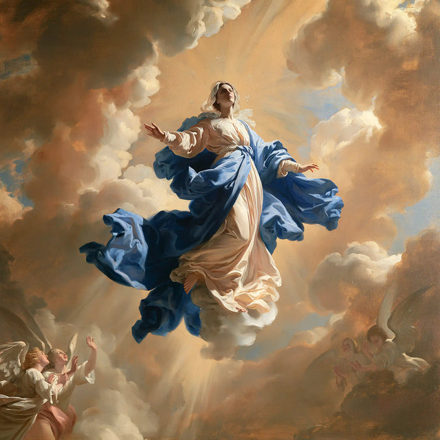 The Assumption of Mary — The Mantle’s Dance in Golden Air