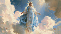 The Assumption of Mary — The Sky-Coloured Mantle in the Pearly Morning