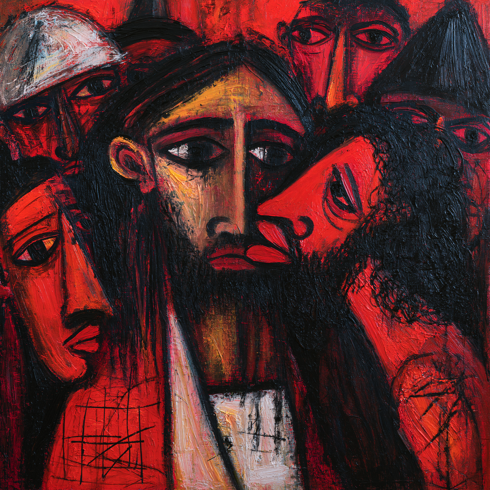 Het verraad van Judas - Expressionist · Carré n° 3 - Christelijke kunst