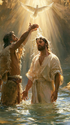 The Baptism of Jesus – Sacred Gold · Standing in the Jordan · Portrait no. 3