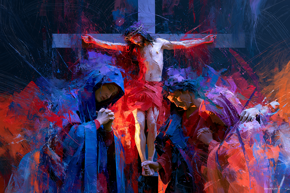 The Crucifixion - Expressionist · Landscape n° 18 — aperçu de la finition sélectionnée