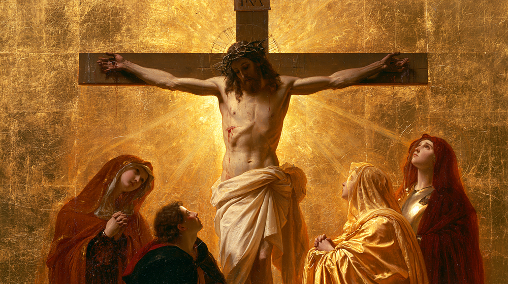 De kruisiging - Heilige Gouden · Landschap n° 2 - Christelijke kunst