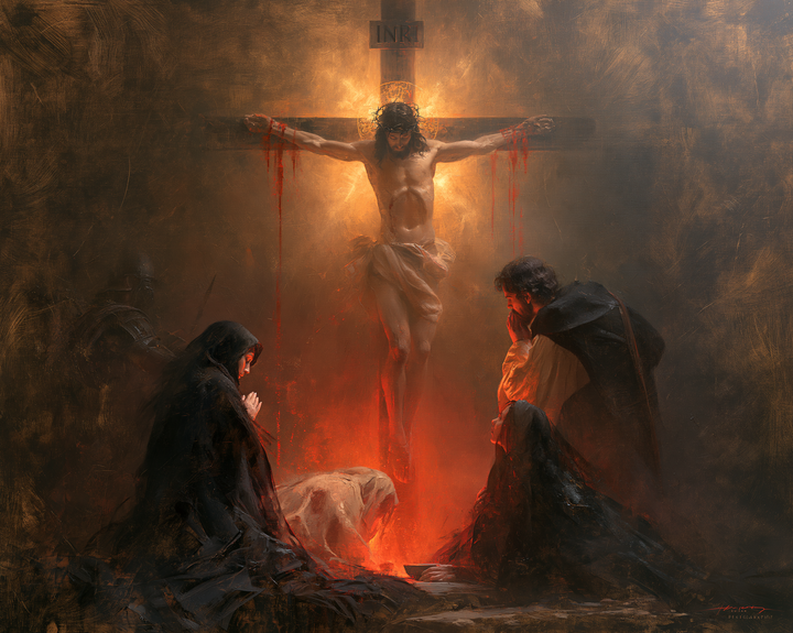 De kruisiging - Eucharistisch symbolisme · Landschap n° 5