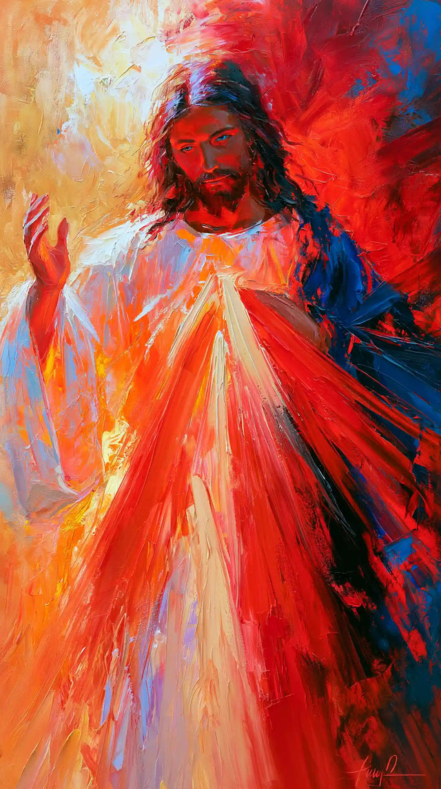 Divine Mercy Jesus – Expressionist · Portrait no. 3