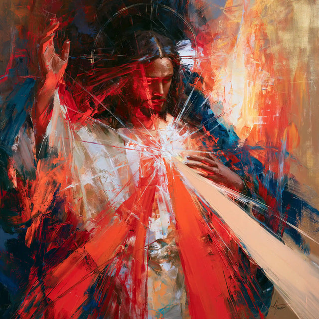 Divine Mercy Jesus – Expressionist · Square no. 3
