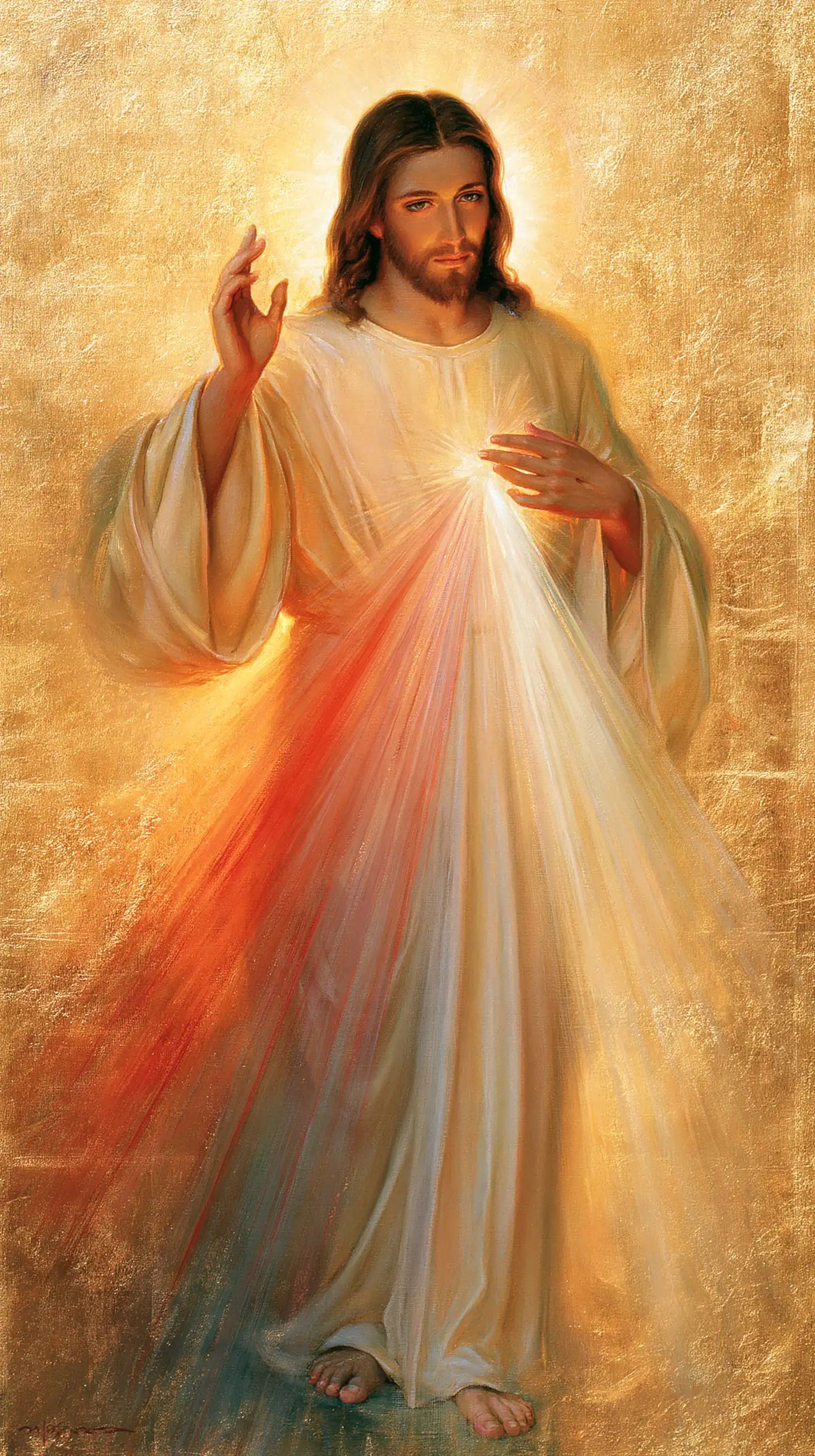 Divine Mercy Jesus — The Step Within Amber Radiance
