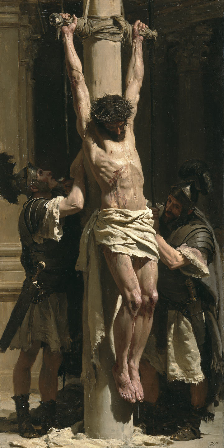 The Flagellation of Christ — Fragility Between the Guards