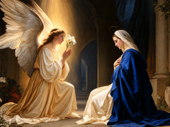 Golden Annunciation in the Cloister – Baroque Sacred Art · Landscape