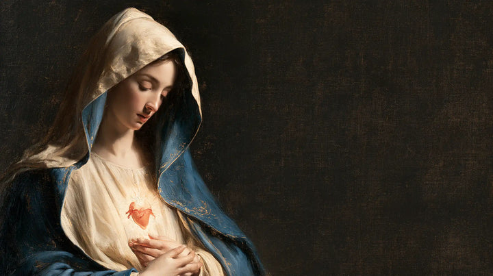 The Immaculate Heart of Mary — The Heart Beside Crossed Palms