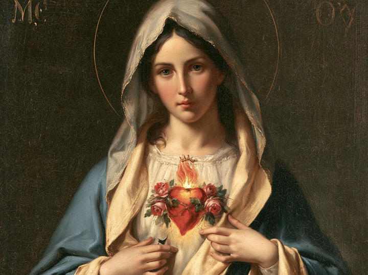 The Immaculate Heart of Mary — Light Fingers Beside the Ardent Heart