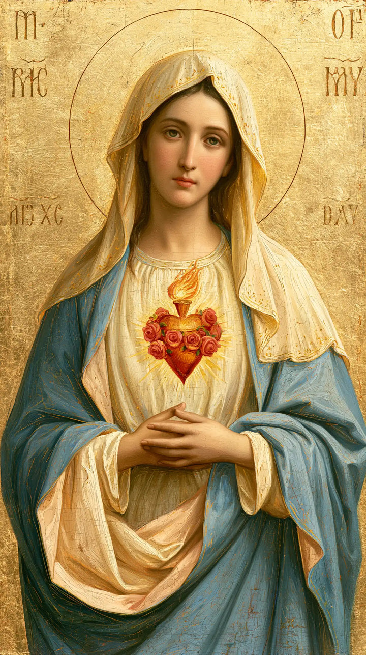 The Immaculate Heart of Mary — Joined Hands Within the Drawn Circle