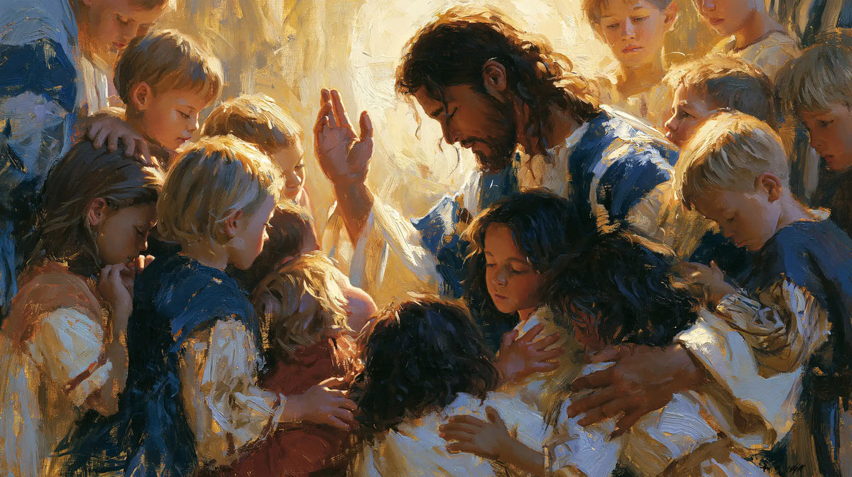 Jesus and the Children — Refuge in the Blue Mantle