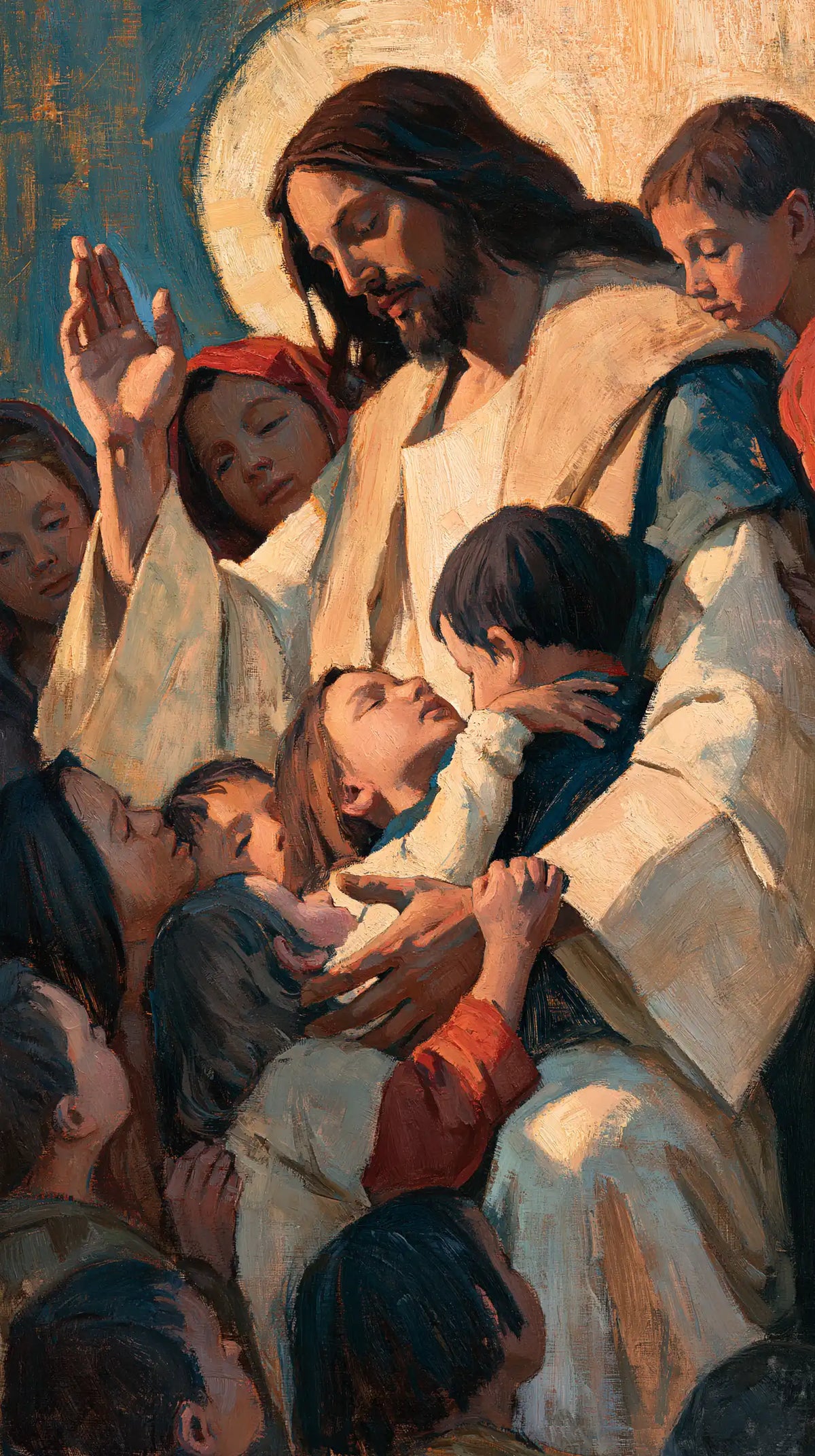 Jesus and the Children — The Hand Extended to the Little Upturned Face