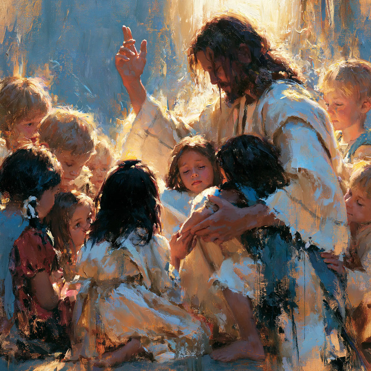 Jesus and the Children - Expressionist · Square n° 4