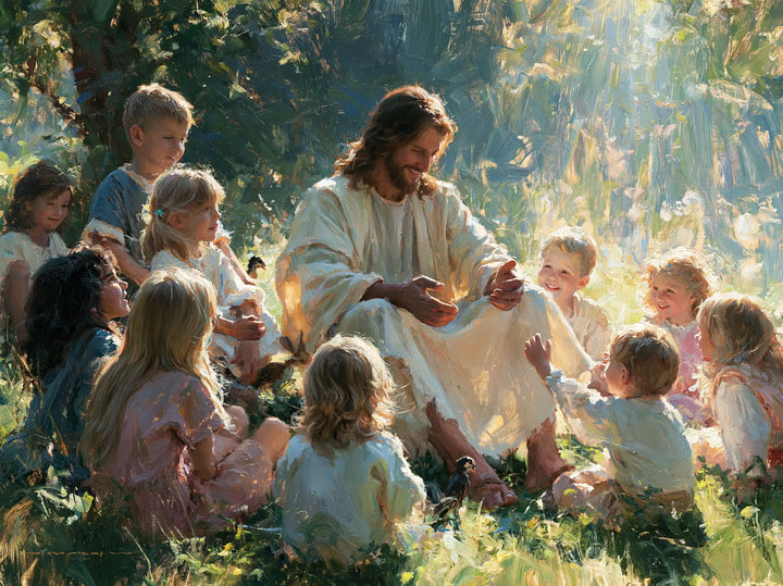Jesus and the Children - Impressionist · Landscape n° 3