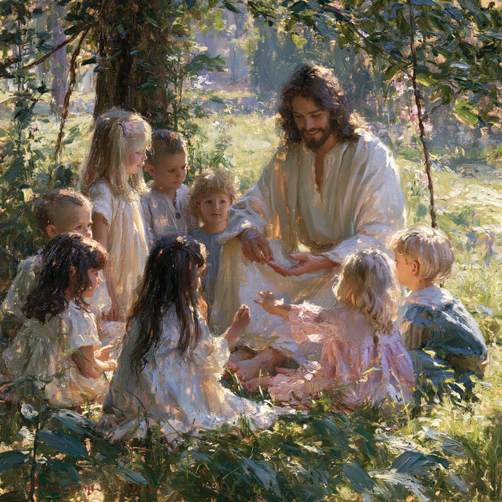 Jesus and the Children - Impressionist · Square n° 3
