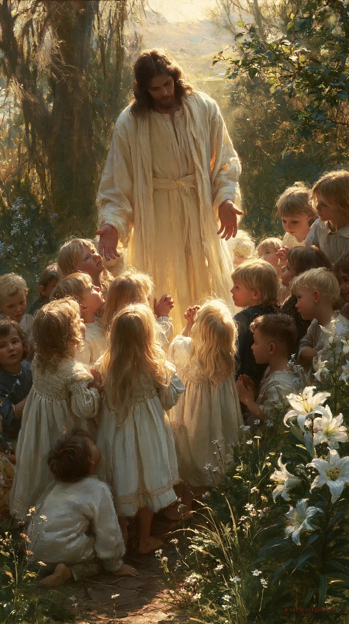 Jesus and the Children - Symbolist · Portrait n° 8