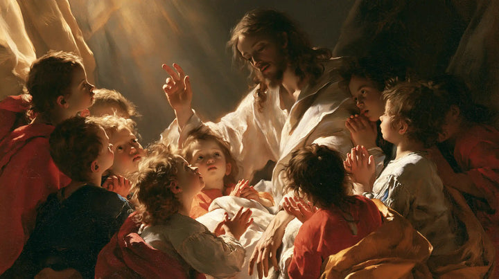 Jesus and the Children — The Little Gathering beneath the Curtain