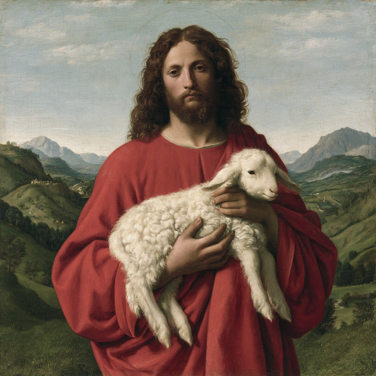 Jesus and the Lamb — Wool in the Great Red Drapery