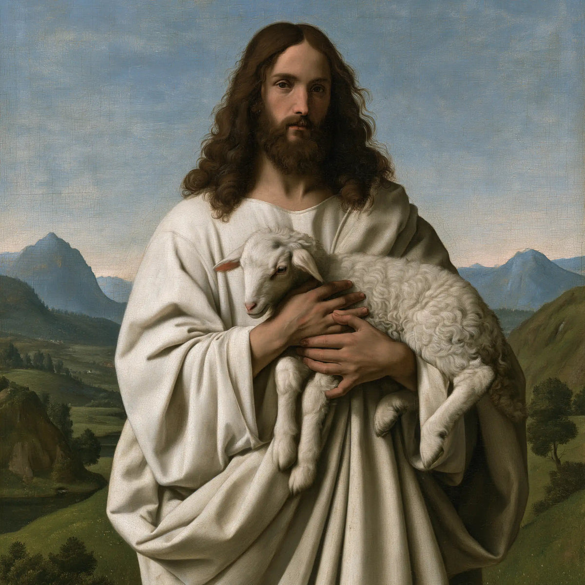 Jesus and the Lamb — The Keeper in Silent Ivory