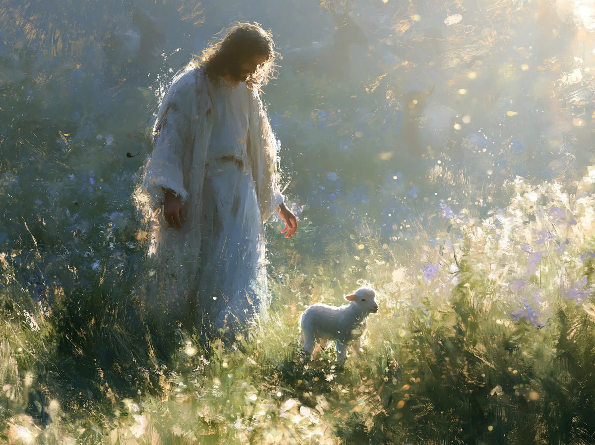 Jesus and the Lamb — Beneath the Great Wing of Day