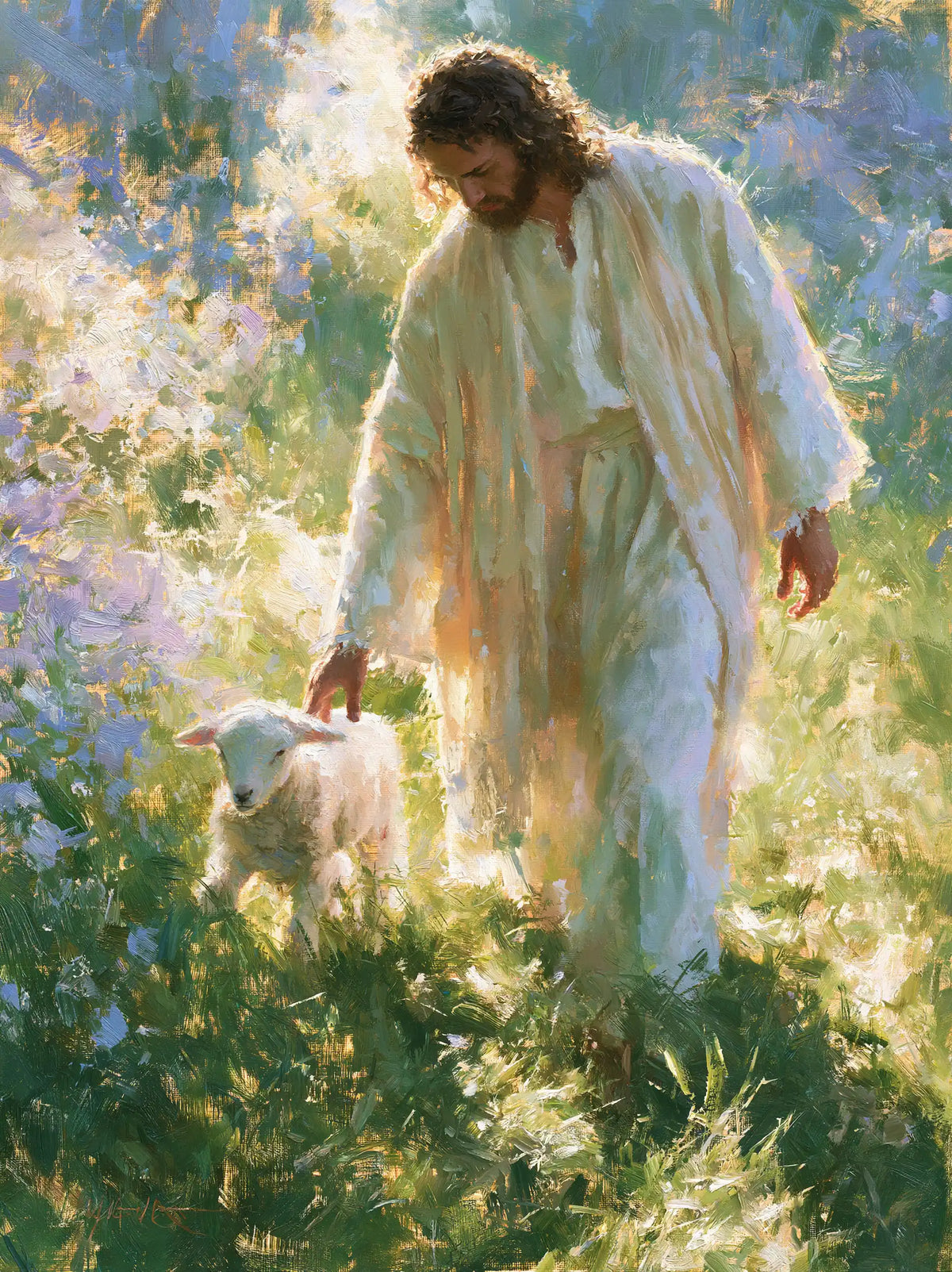 Jesus and the Lamb — Footsteps in Soft Golden Harmony