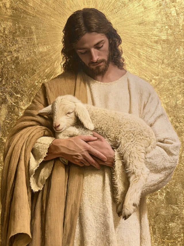 Jesus and the Lamb — The Cradle of Vertical Folds
