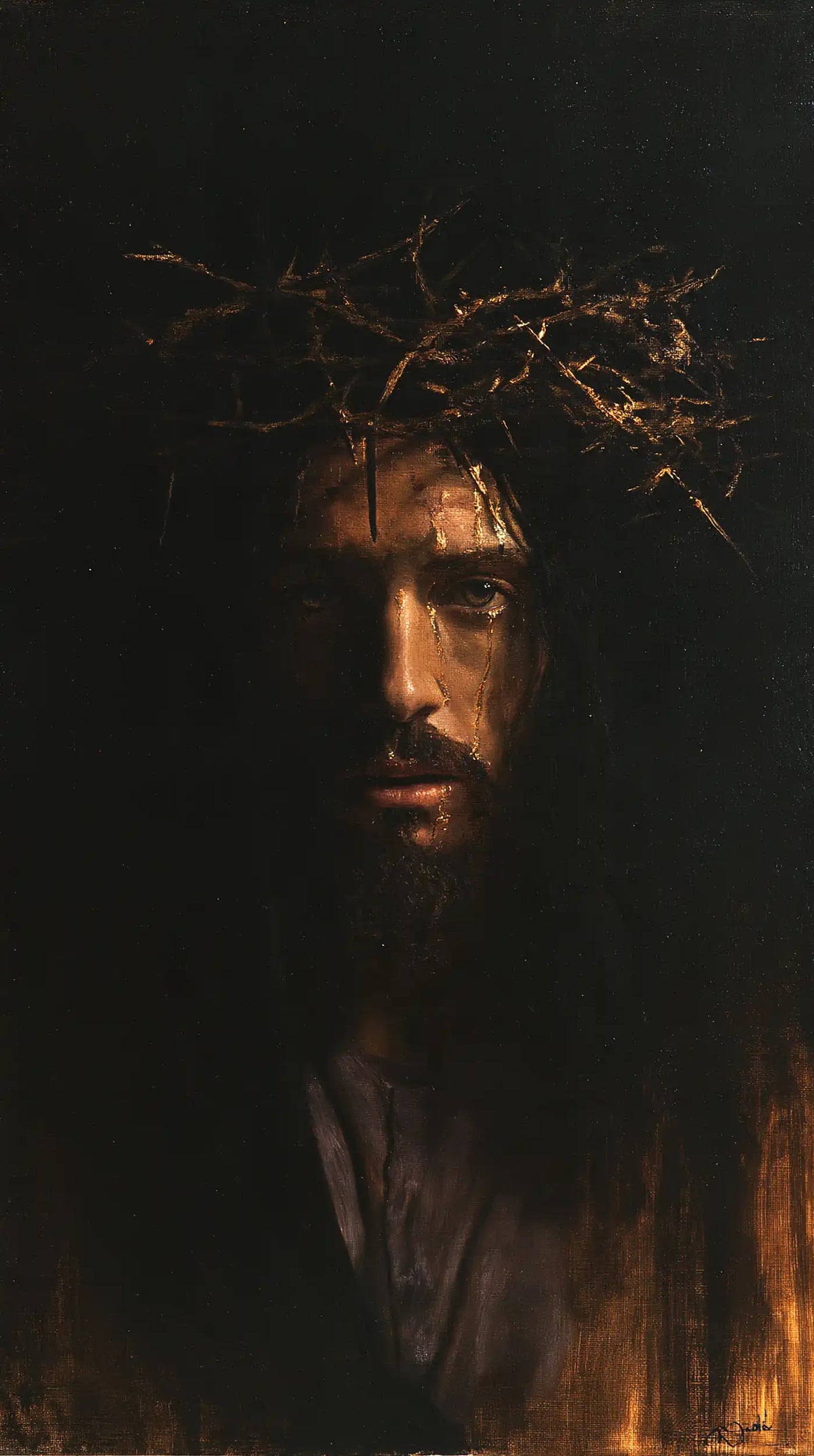 Jesus Crowned with Thorns — The Low Flame of the Portrait