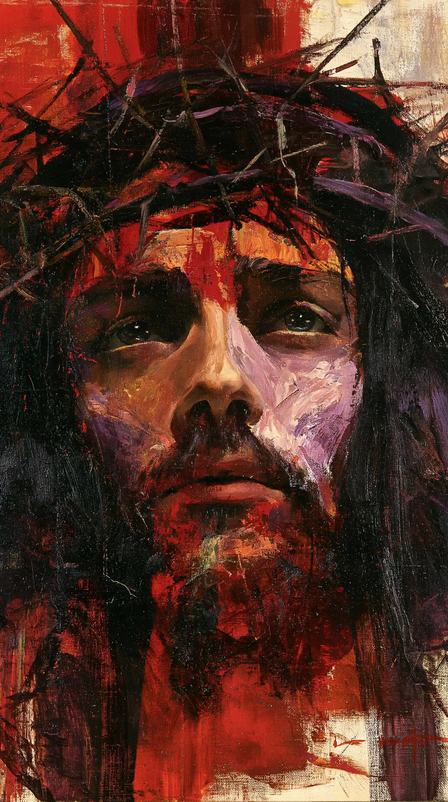 Jesus Crowned with Thorns — Silence in Verticals of Fire