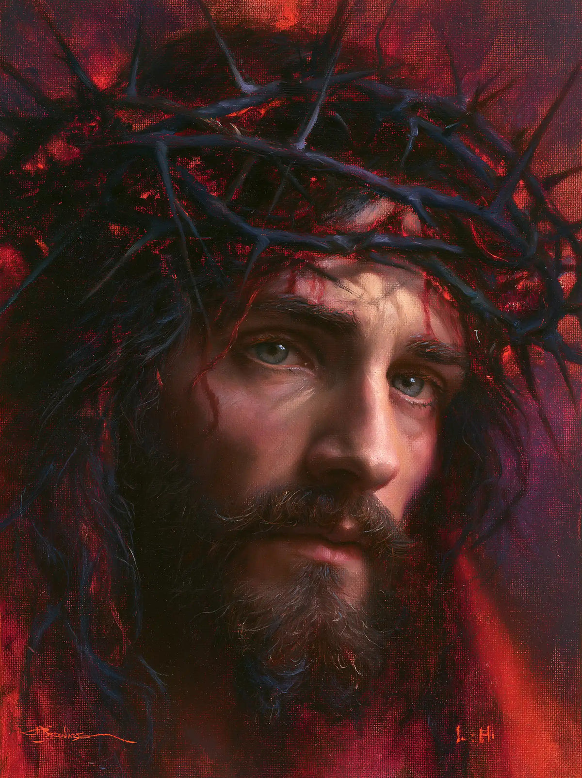 Jesus Crowned with Thorns — The Near Gaze in the Purple Veil