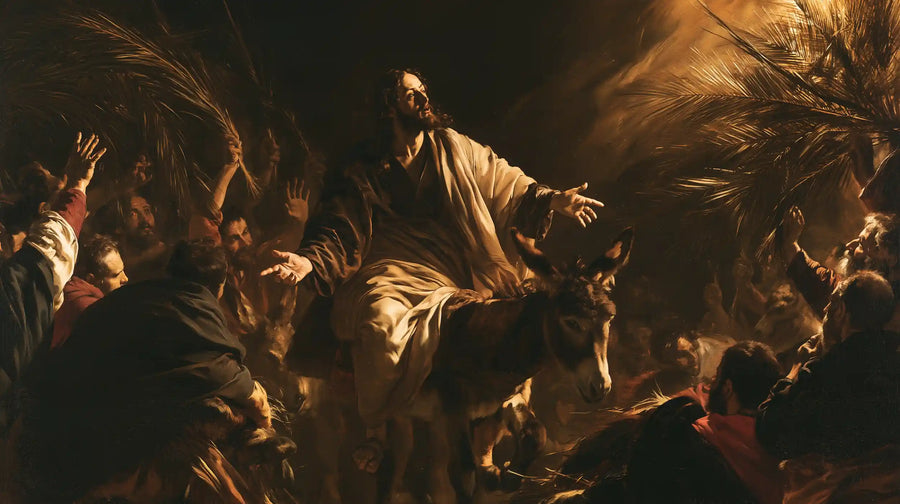 Jesus Enters Jerusalem – Caravaggio Tenebrism · Landscape no. 9