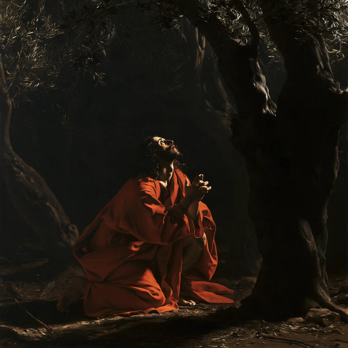 Jesus in Gethsemane — The Vigil beneath the Great Trunks
