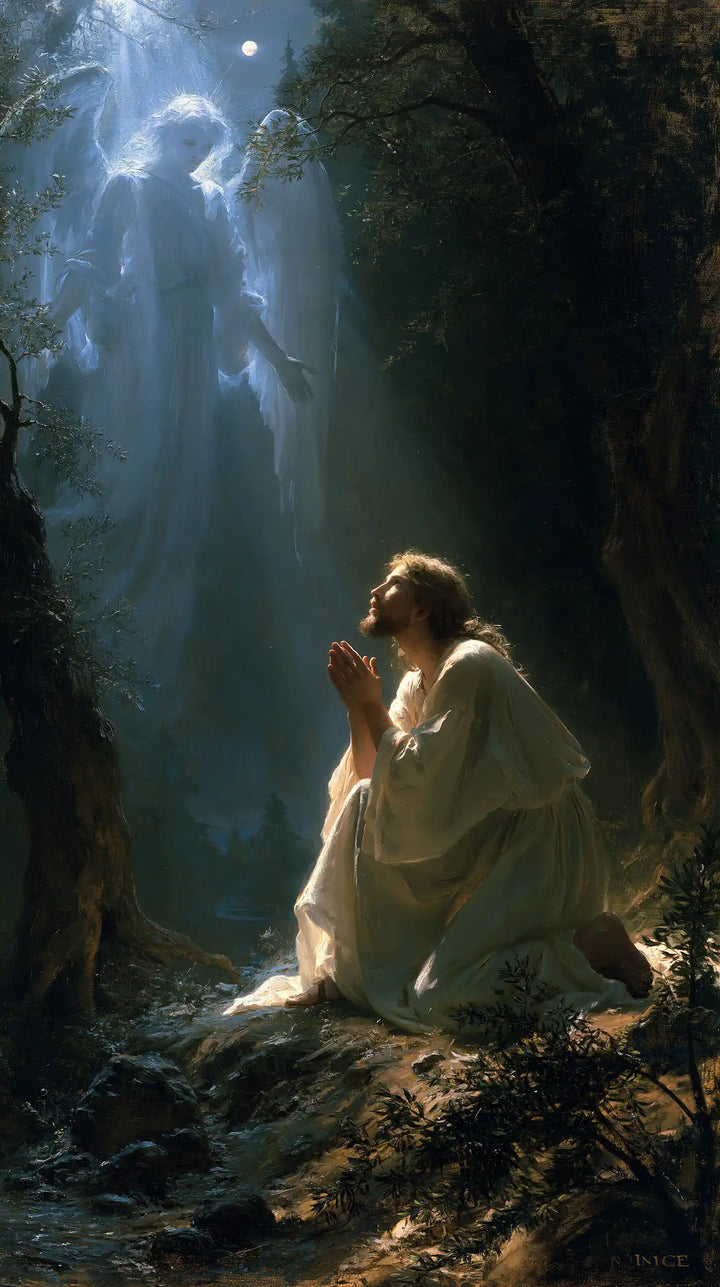 Jesus in Gethsemane - Jesus and the Consoling Angel · Portrait n° 2