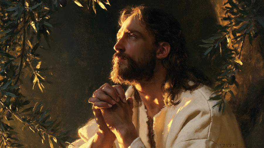Jesus in Gethsemane - Devotional Portrait of Jesus in Gethsemane · Landscape n° 9