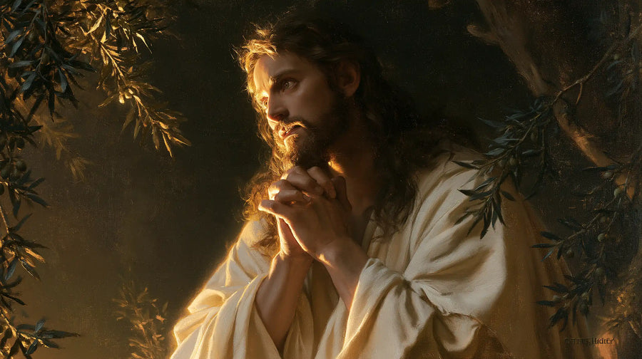 Jesus in Gethsemane — Radiance along the Hair