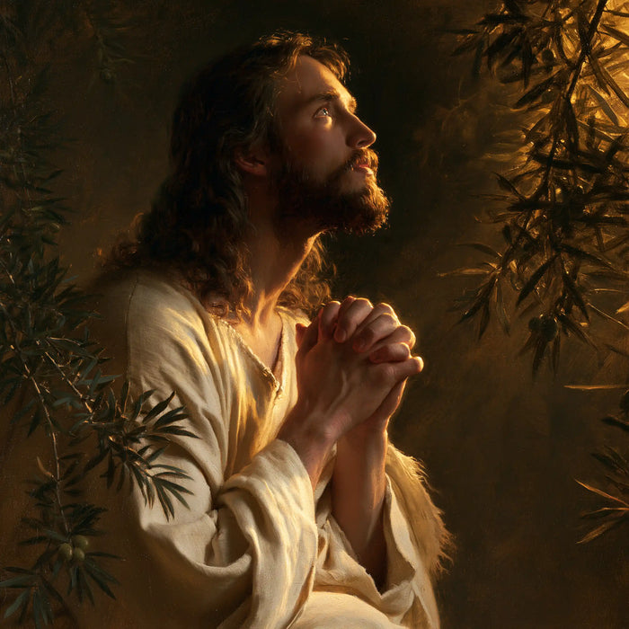 Jesus in Gethsemane - Devotional Portrait of Jesus in Gethsemane · Square n° 4