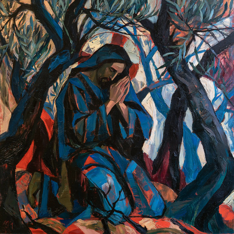 Jesus in Gethsemane - Expressionist · Square n° 2