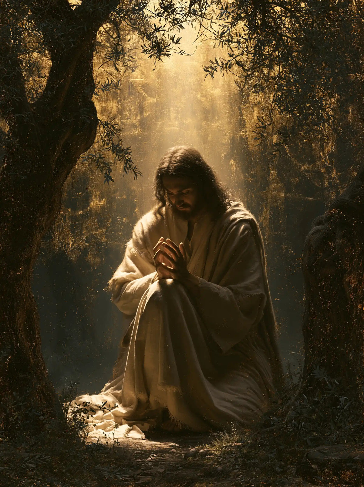 Jesus in Gethsemane - Sacred Gold · Portrait n° 16