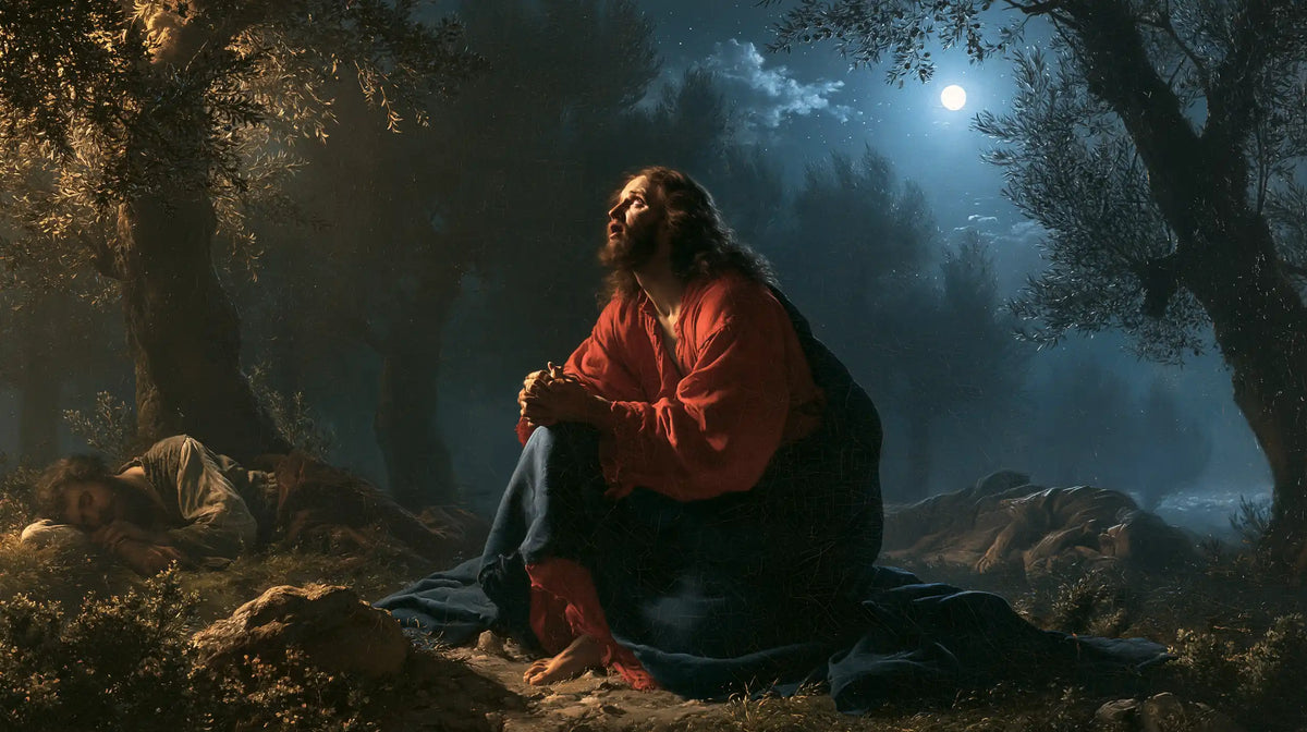 Jesus in Gethsemane - Jesus and the Sleeping Apostles · Landscape n° 16