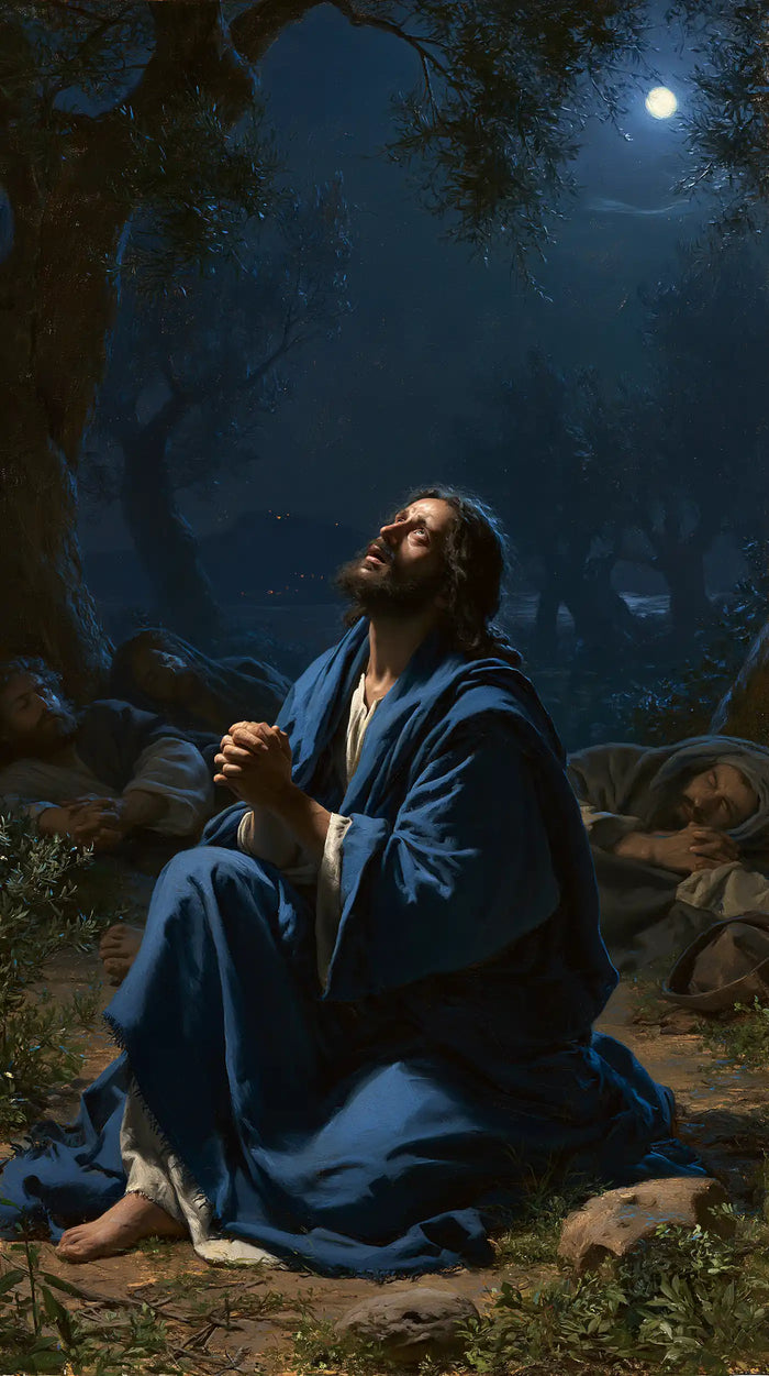 Jesus in Gethsemane - Jesus and the Sleeping Apostles · Portrait n° 8