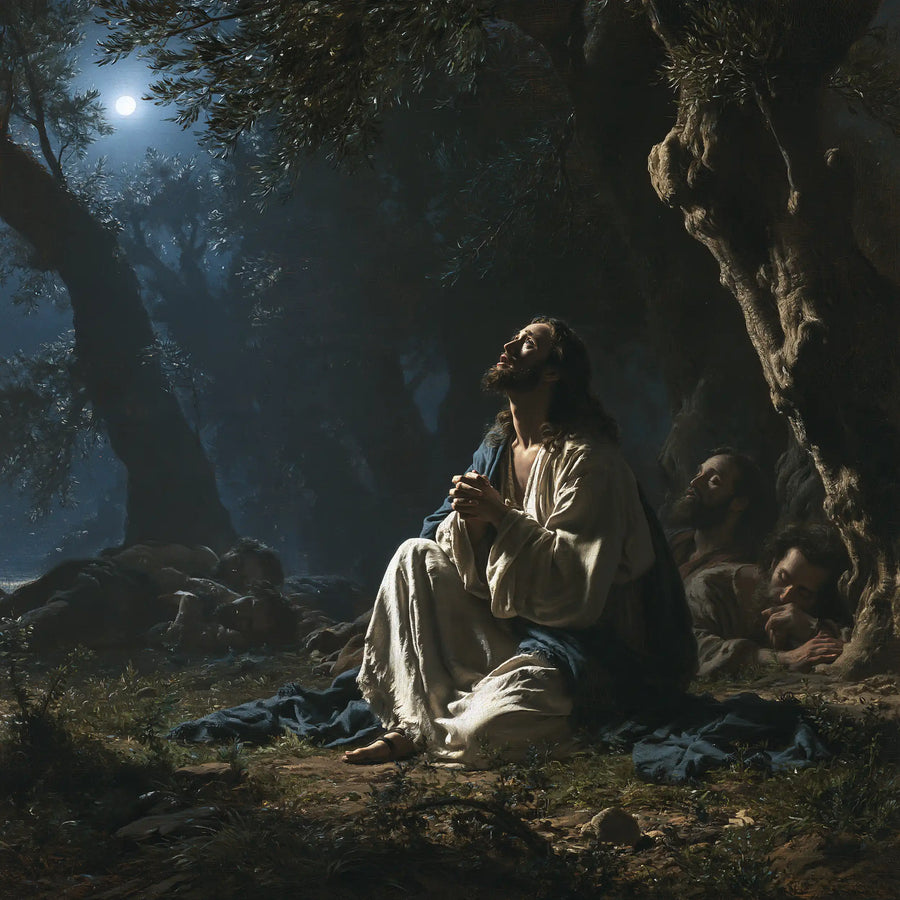 Jesus in Gethsemane - Jesus and the Sleeping Apostles · Square n° 3
