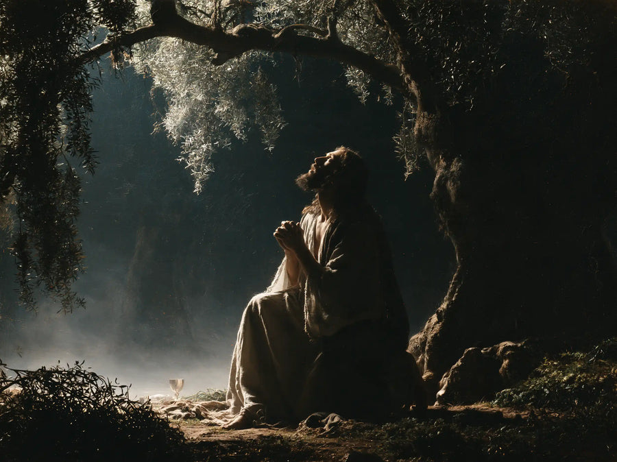 Jesus in Gethsemane — Prayer beside the Dawn Cup