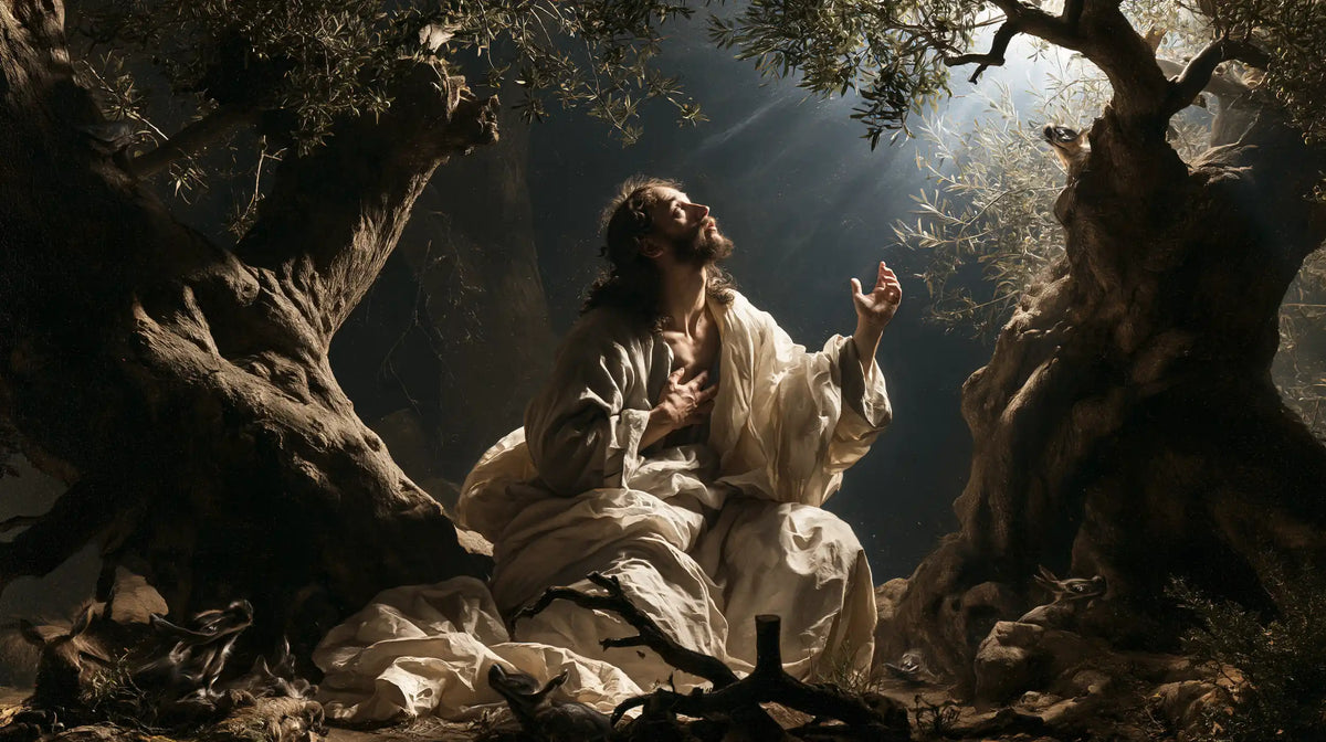 Jesus in Gethsemane — The Heart and Hand in the Light