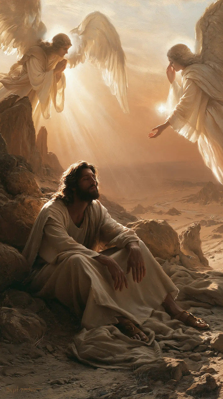 Jesus in the Desert — The Gaze Between Two Messengers