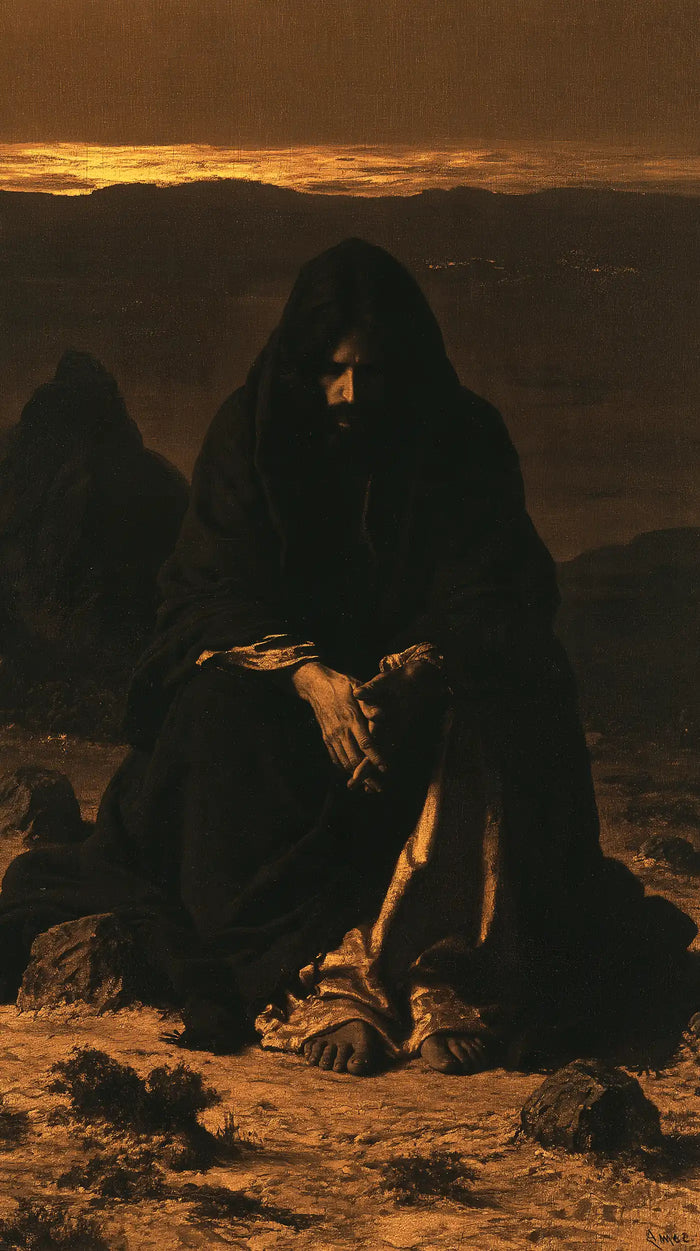 Jesus in the Desert — The Face Hidden Beneath the Nocturnal Cloak