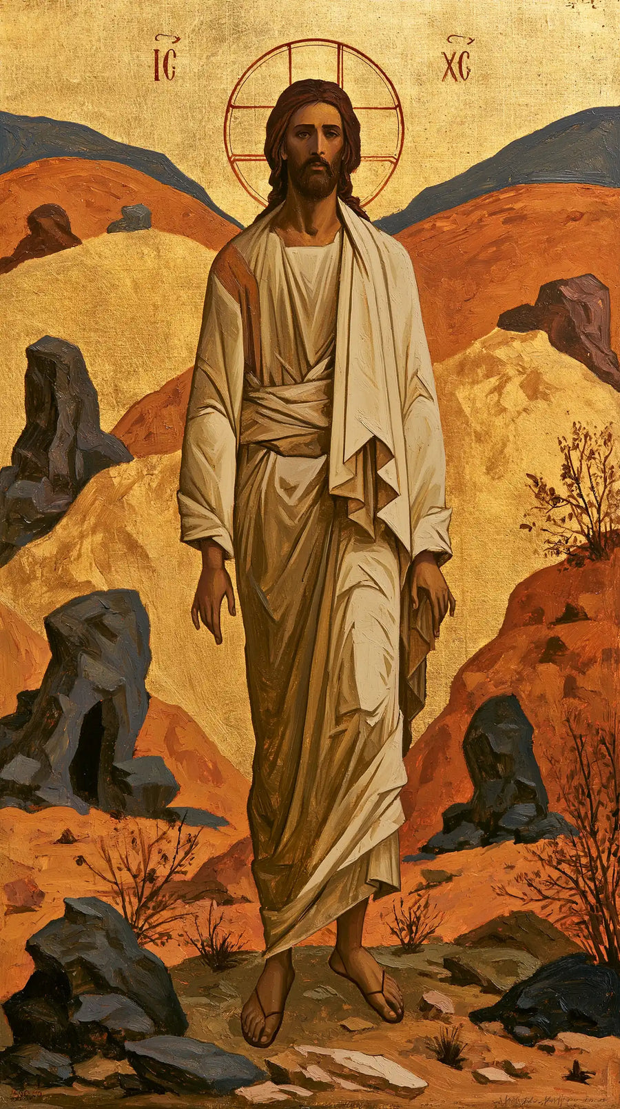 Jesus in the Desert - Contemporary Byzantine · Portrait n° 2