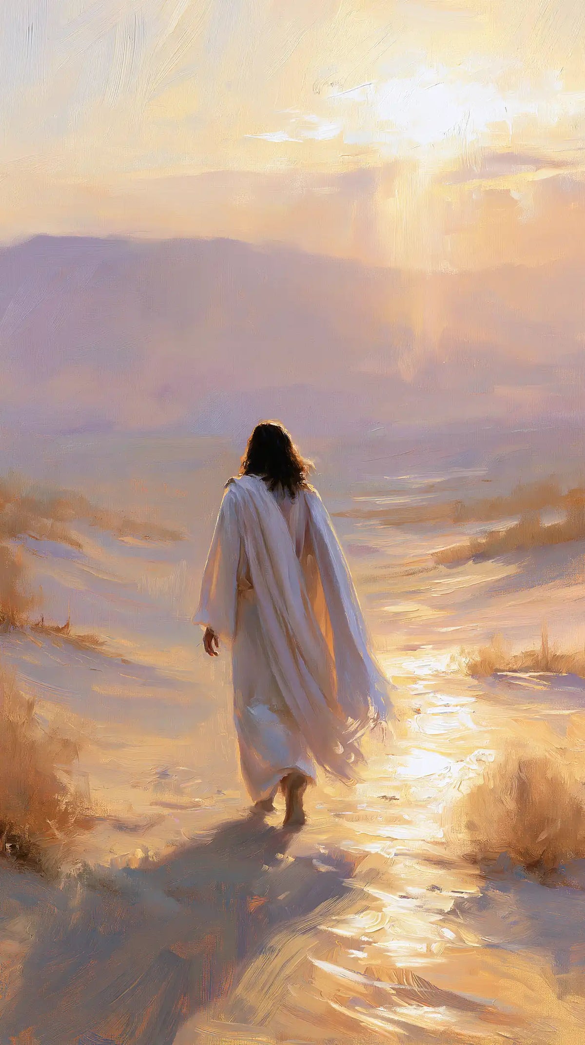 Jesus in the Desert — The Walk Beneath the Hills’ Ray
